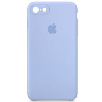 Силіконовий чохол Silicone Case Square Full Camera Protective (AA) для Apple iPhone 7/8/SE (2020) (4.7) - Блакитний / Lilac Blue
