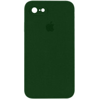 Силіконовий чохол Silicone Case Square Full Camera Protective (AA) для Apple iPhone 7/8/SE (2020) (4.7) - Зелений / Army green