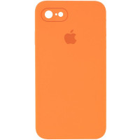 Силіконовий чохол Silicone Case Square Full Camera Protective (AA) для Apple iPhone 7/8/SE (2020) (4.7) - Помаранчевий / Papaya