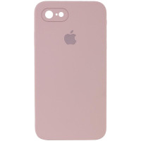 Силіконовий чохол Silicone Case Square Full Camera Protective (AA) для Apple iPhone 7/8/SE (2020) (4.7) - Рожевий / Pink Sand