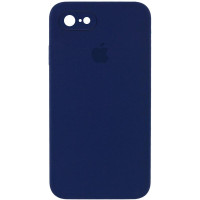 Силіконовий чохол Silicone Case Square Full Camera Protective (AA) для Apple iPhone 7/8/SE (2020) (4.7) - Темно-синій / Midnight blue
