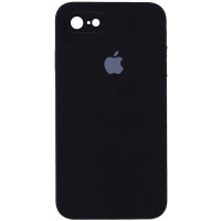 Силіконовий чохол Silicone Case Square Full Camera Protective (AA) для Apple iPhone 7/8/SE (2020) (4.7) - Чорний / Black