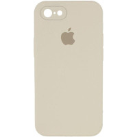 Силіконовий чохол Silicone Case Square Full Camera Protective (AA) для Apple iPhone 7/8/SE (2020) (4.7) - Бежевий / Antique White
