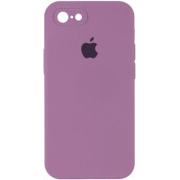 Силіконовий чохол Silicone Case Square Full Camera Protective (AA) для Apple iPhone 7/8/SE (2020) (4.7) - Ліловий / Lilac Pride