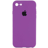 Силиконовый чехол Silicone Case Square Full Camera Protective (AA) для Apple iPhone 7/8/SE (2020) (4.7) - Фиолетовый / Grape