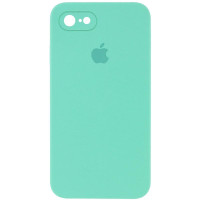 Силіконовий чохол Silicone Case Square Full Camera Protective (AA) для Apple iPhone 7/8/SE (2020) (4.7) - Бірюзовий / Turquoise