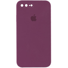 Силіконовий чохол Silicone Case Square Full Camera Protective (AA) для Apple iPhone 7 plus/8 plus (5.5) - Бордовий / Maroon