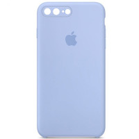 Силиконовый чехол Silicone Case Square Full Camera Protective (AA) для Apple iPhone 7 plus/8 plus (5.5) - Голубой / Lilac Blue