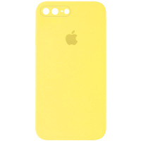 Силиконовый чехол Silicone Case Square Full Camera Protective (AA) для Apple iPhone 7 plus/8 plus (5.5) - Желтый / Yellow