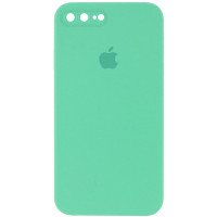 Силиконовый чехол Silicone Case Square Full Camera Protective (AA) для Apple iPhone 7 plus/8 plus (5.5) - Зеленый / Spearmint