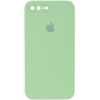 Силиконовый чехол Silicone Case Square Full Camera Protective (AA) для Apple iPhone 7 plus/8 plus (5.5) - Мятный / Mint