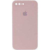 Силиконовый чехол Silicone Case Square Full Camera Protective (AA) для Apple iPhone 7 plus/8 plus (5.5) - Розовый / Pink Sand