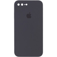 Силиконовый чехол Silicone Case Square Full Camera Protective (AA) для Apple iPhone 7 plus/8 plus (5.5) - Серый / Dark Gray