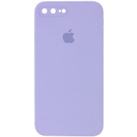 Силіконовий чохол Silicone Case Square Full Camera Protective (AA) для Apple iPhone 7 plus/8 plus (5.5) - Бузковий / Dasheen