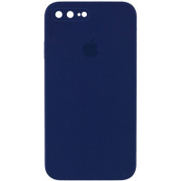 Силиконовый чехол Silicone Case Square Full Camera Protective (AA) для Apple iPhone 7 plus/8 plus (5.5) - Темно-синий / Midnight blue