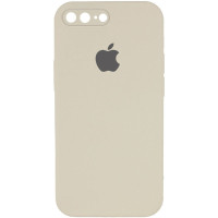 Силиконовый чехол Silicone Case Square Full Camera Protective (AA) для Apple iPhone 7 plus/8 plus (5.5) - Бежевый / Antique White