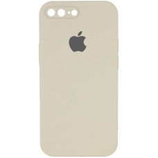 Силиконовый чехол Silicone Case Square Full Camera Protective (AA) для Apple iPhone 7 plus/8 plus (5.5) - Бежевый / Antique White
