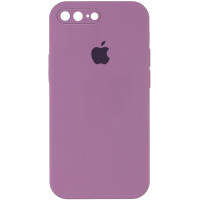 Силиконовый чехол Silicone Case Square Full Camera Protective (AA) для Apple iPhone 7 plus/8 plus (5.5) - Лиловый / Lilac Pride