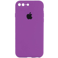 Силиконовый чехол Silicone Case Square Full Camera Protective (AA) для Apple iPhone 7 plus/8 plus (5.5) - Фиолетовый / Grape