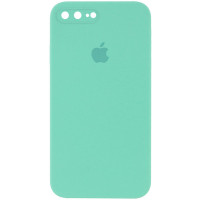Силиконовый чехол Silicone Case Square Full Camera Protective (AA) для Apple iPhone 7 plus/8 plus (5.5) - Бирюзовый / Turquoise