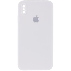 Силіконовий чохол Silicone Case Square Full Camera Protective (AA) для Apple iPhone X / XS (5.8) - Білий / White