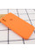 Силіконовий чохол Silicone Case Square Full Camera Protective (AA) для Apple iPhone X / XS (5.8) - Помаранчевий / Papaya - фото