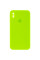 Силіконовий чохол Silicone Case Square Full Camera Protective (AA) для Apple iPhone X / XS (5.8) - Салатовий / Neon green - фото