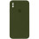 Силіконовий чохол Silicone Case Square Full Camera Protective (AA) для Apple iPhone X / XS (5.8) - Зелений / Dark Olive