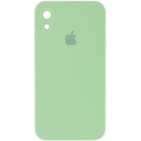 Силіконовий чохол Silicone Case Square Full Camera Protective (AA) для Apple iPhone XR (6.1) - М'ятний / Mint