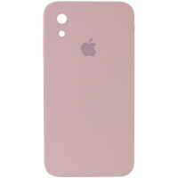 Силиконовый чехол Silicone Case Square Full Camera Protective (AA) для Apple iPhone XR (6.1) - Розовый / Pink Sand