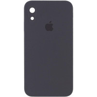 Силіконовий чохол Silicone Case Square Full Camera Protective (AA) для Apple iPhone XR (6.1) - Сірий / Dark Gray