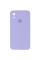 Силіконовий чохол Silicone Case Square Full Camera Protective (AA) для Apple iPhone XR (6.1) - Бузковий / Dasheen - фото