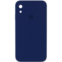 Силіконовий чохол Silicone Case Square Full Camera Protective (AA) для Apple iPhone XR (6.1) - Темно-синій / Midnight blue
