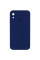Силиконовый чехол Silicone Case Square Full Camera Protective (AA) для Apple iPhone XR (6.1) - Темно-синий / Midnight blue - фото