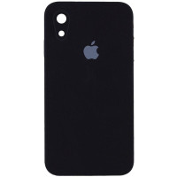 Силіконовий чохол Silicone Case Square Full Camera Protective (AA) для Apple iPhone XR (6.1) - Чорний / Black