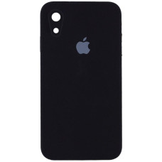 Силиконовый чехол Silicone Case Square Full Camera Protective (AA) для Apple iPhone XR (6.1) - Черный / Black