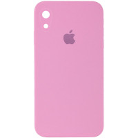 Силіконовий чохол Silicone Case Square Full Camera Protective (AA) для Apple iPhone XR (6.1) - Рожевий / Light pink
