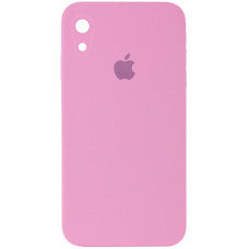 Силіконовий чохол Silicone Case Square Full Camera Protective (AA) для Apple iPhone XR (6.1) - Рожевий / Light pink