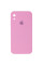 Силіконовий чохол Silicone Case Square Full Camera Protective (AA) для Apple iPhone XR (6.1) - Рожевий / Light pink - фото
