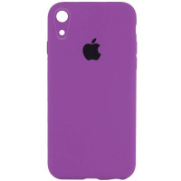 Силиконовый чехол Silicone Case Square Full Camera Protective (AA) для Apple iPhone XR (6.1) - Фиолетовый / Grape