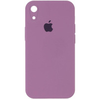 Силіконовий чохол Silicone Case Square Full Camera Protective (AA) для Apple iPhone XR (6.1) - Ліловий / Lilac Pride