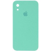 Силіконовий чохол Silicone Case Square Full Camera Protective (AA) для Apple iPhone XR (6.1) - Бірюзовий / Turquoise