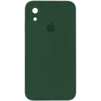 Силіконовий чохол Silicone Case Square Full Camera Protective (AA) для Apple iPhone XR (6.1) - Зелений / Cyprus Green