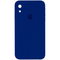 Силіконовий чохол Silicone Case Square Full Camera Protective (AA) для Apple iPhone XR (6.1) - Синій / Deep navy