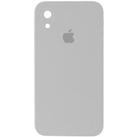 Силіконовий чохол Silicone Case Square Full Camera Protective (AA) для Apple iPhone XR (6.1) - Сірий / Light Grey