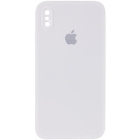 Силіконовий чохол Silicone Case Square Full Camera Protective (AA) для Apple iPhone XS Max (6.5) - Білий / White