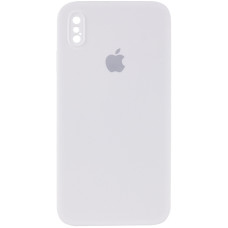 Силіконовий чохол Silicone Case Square Full Camera Protective (AA) для Apple iPhone XS Max (6.5) - Білий / White