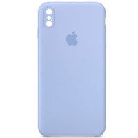 Силіконовий чохол Silicone Case Square Full Camera Protective (AA) для Apple iPhone XS Max (6.5) - Блакитний / Lilac Blue