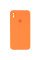 Силіконовий чохол Silicone Case Square Full Camera Protective (AA) для Apple iPhone XS Max (6.5) - Помаранчевий / Papaya - фото