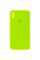 Силіконовий чохол Silicone Case Square Full Camera Protective (AA) для Apple iPhone XS Max (6.5) - Салатовий / Neon green - фото